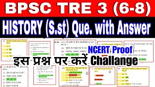 Bpsc TRE 30 question with answer 6 to 8 ssthistory  bpsc tre 3 answer key challenge bpsc [upl. by Marketa]