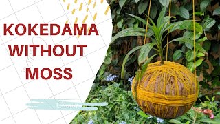 KOKEDAMA WITHOUT MOSS  കൊകെഡാമ  kokedama tutorial [upl. by Burrton]