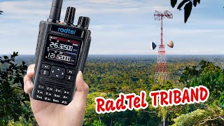 Radtel RT490Socotran FB8629 TRIBAND Radio Overview and Test [upl. by Soirtemed]