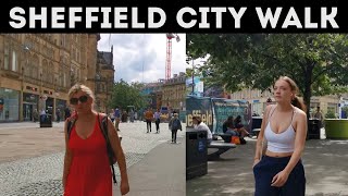 SHEFFIELD City Centre Walking Tour  Sheffield South Yorkshire 4k City Walk [upl. by Ethel944]