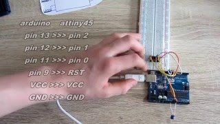 ATtiny45 mit dem Arduino programmieren GermanHD [upl. by Zeitler]