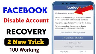 We Disabled Your Account FacebookFacebook Account Disabled Ho Gaya To Kya Kare [upl. by Chrisoula746]