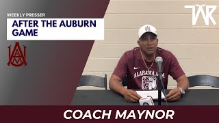 Coach Maynor discusses the loss to Auburn [upl. by Garey]