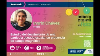 Estudio del decaimiento de una partícula pseudoescalar en presencia de campo m  Ingrid Chávez [upl. by Pennebaker]