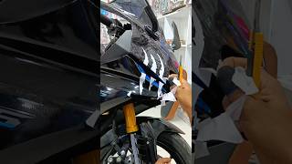 Khamchi Sticker install in Yamaha R15 V4 Black Colour Bike Modified shorts r15v4 modified bike [upl. by Dempstor317]