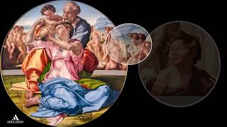 Michelangelo Buonarroti  Sacra Famiglia con San Giovannino detto Tondo Doni [upl. by Aekerly]