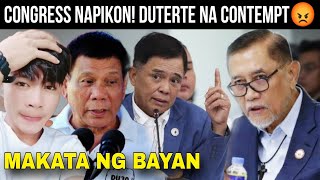 DUTERTE NAGWALA SA HEARING CONGRESS NAPIKON NA CONTEMPT [upl. by Ahsikad834]