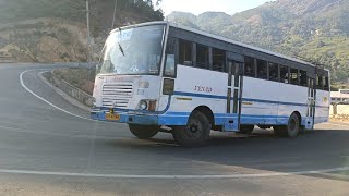 KSRTC Bus And Car Turning Munnar Ghat Driving Road Kerala [upl. by Christa]