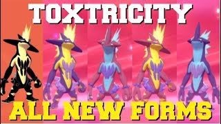 ALL TOXTRICITY NEW EVOLUTION FORMS IN POKEMON SWORD AND SHIELD [upl. by Neeliak]