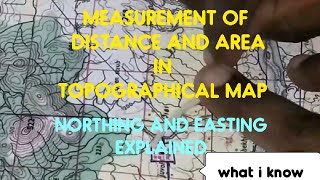 HOW TO FIND OUT DISTANCE AND AREA IN TOPOGRAPHICAL MAP \ NORTHINGS AND EASTINGS EXPLAINED IN TAMIL [upl. by Coucher]