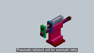 Pneumatic tailstock unit for automatic lathe [upl. by Munson]