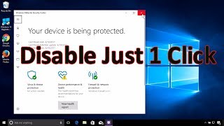 Windows Defender Off Disable Just 1 Click [upl. by Einaffit]