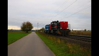 Lokzug Spitzke Vossloh G1206 Doppeltraktion In Babenhausen Hessen [upl. by Burke]