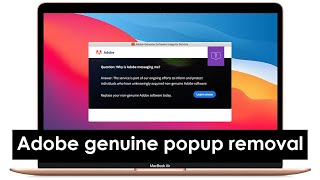 Adobe genuine software integrity service NewUpdated popup removal  Mac [upl. by Ahsikahs440]