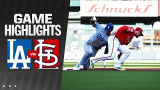 Dodgers vs Cardinals Game Highlights 81724  MLB Highlights [upl. by Uwkuhceki]