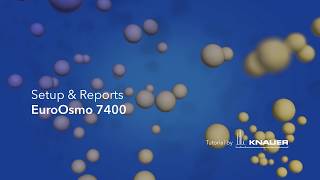 EuroOsmo 7400 FAQ Report amp setup data export [upl. by Ecnadnac]