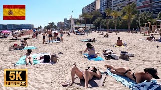 5K SPAIN Walk on the Beach on a hot day 5K Catalonia [upl. by Tuhn]