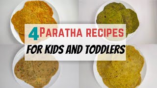 4 types of easy paratha recipes  different paratha recipes for kids and toddlers [upl. by Caton]