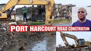 UPDATE ON PORTHARCOURT ROAD ABA CONSTRUCTION 🚧 BY GOVERNOR ALEX OTTI [upl. by Aisetal]