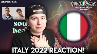 Mahmood amp Blanco  Brividi Reaction  Eurovision 2022Italy  Quinto ESC [upl. by Eynahpets]