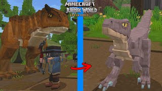 RESCATO DINOSAURIOS de CAZADORES FURTIVOS Y VELOCIRAPTORES ATACAN Minecraft Aventura Jurassic World [upl. by Llertnov]