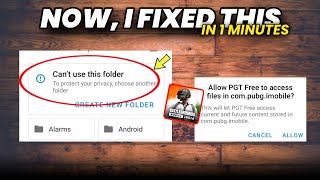 Cant use this FOLDER problem  Bgmi lag problem  GFX tool for bgmipubg  No lag config file [upl. by Mcmullan]