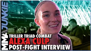 Alexa Culp makes history with 46second TKO at Triller Triad Combat [upl. by Bihas538]