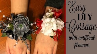 DIY CORSAGES  ARTIFICAL FLOWERS [upl. by Ronaele]