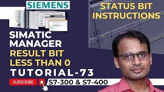 Siemens PLC Training 73  Result Bit Less Than 0 In Siemens PLC  Status Bit Instructions in PLC [upl. by Ynaitirb]