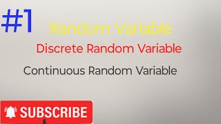 Random Variable Discrete Random Variable Continuous Random Variable [upl. by Norvun]