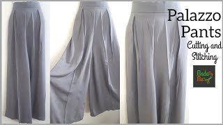 Palazzo Pants  Cutting and Stitching in Hindi Pleated Palazzo [upl. by Randene221]