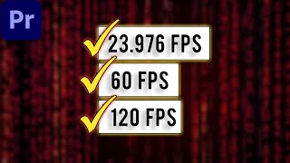 How To Change Frame Rate On Premiere Pro 2020  FAST [upl. by Bradman115]