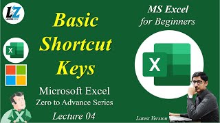 4 MS Excel  Basic Shortcut Keys  UrduHindi  Learner Zero excel microsoft learning exceltips [upl. by Canning]