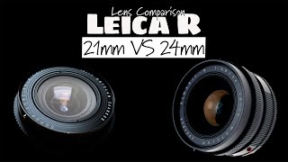 Leica R 21mm Super Angulon f4 vs 24mm Elmarit f28  Lenses Comparison Test [upl. by Enoid]