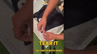 How to hem your tee using double sided adhesive tape diy adhesivetape hacks nosewing hemming [upl. by Norab]