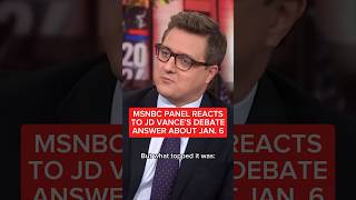 MSNBC panel react to JD Vances debate answer about Jan 6 [upl. by Sadoc]