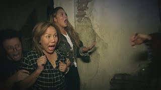 Average Andy Chrissy Teigen and Her Mom Go Through a Haunted House [upl. by Anauqahc]