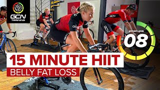 15 Min HIIT Cardio Indoor Cycling Workout  Belly Fat Loss Exercise [upl. by Mairhpe]