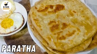 Paratha Recipe For Beginners By H FOOD  پراٹھا  Easy Quick And Simple Paratha Recipe [upl. by Leola146]