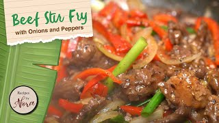 Saucy Beef Stir Fry with Onions and Peppers [upl. by Daughtry]