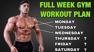 Full Week Gym Workout Plan For Muscle Building amp Fat Loss  One vs Two Body Part  Bodybuilding [upl. by Rome544]