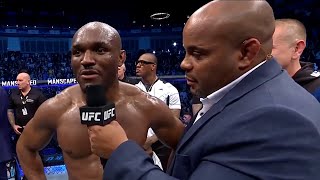 Kamaru Usman Octagon Interview  UFC 286 [upl. by Sublett]