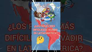 LOS PAISES MÁS DIFÍCILES DE INVADIR EN LATINOAMÉRICA curiosidades mapa countryballs guerra [upl. by Nellad724]