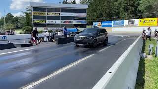 Dodge Demon Powered TrackHawk VS Lamborghini Aventador SVJ [upl. by Osborn]