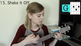 4 basic chords 24 Taylor Swift songs on ukulele [upl. by Riggs141]