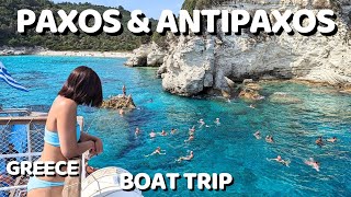 Boat Trip to Paxos amp Antipaxos Corfu Summer Tapi Low Season [upl. by Zahara]