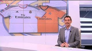 La nueva equipación del Real Madrid blanca azul y naranja [upl. by Ylnevaeh975]