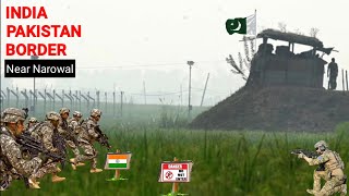 Zero Line India Pakistan Border  Near Narowal City [upl. by Arbrab]