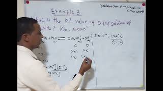 Calculation of pH CH3NH2 [upl. by Eihctir925]