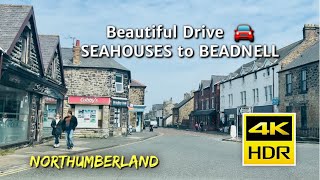 Seahouses to Beadnell 4K Drive  Northumberland Attraction  Beautiful Places to visit in England [upl. by Joana321]